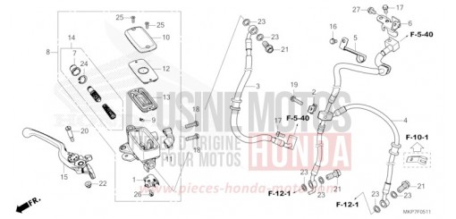HAUPTBREMSZYLINDER, VORNE ZYLINDER (CB400XAN,CB500XAN/P) CB500XAN de 2022